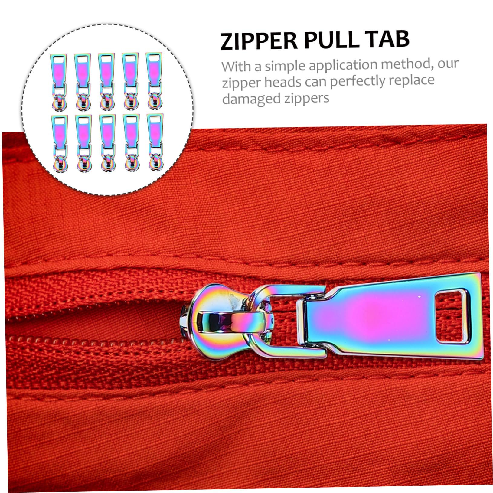 NUOBESTY 30piezas Coloridos Tiradores De Cremallera Para Ropa y Mochilas Accesorios De Reemplazo Prácticos Para Zippers
