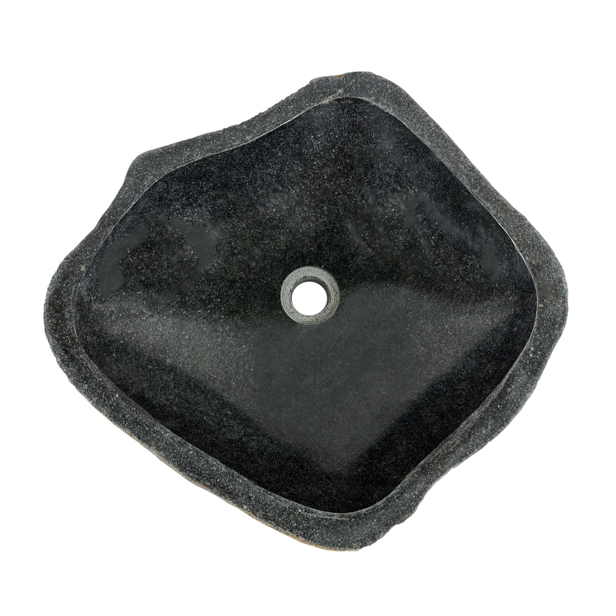 Umywalka owalna (46-53) x (34-40) cm kamień rzeczny - kamień naturalny rdzawy kolor - umywalka do łazienki - umywalka - miska do mycia - unikalny kształt i kolor!