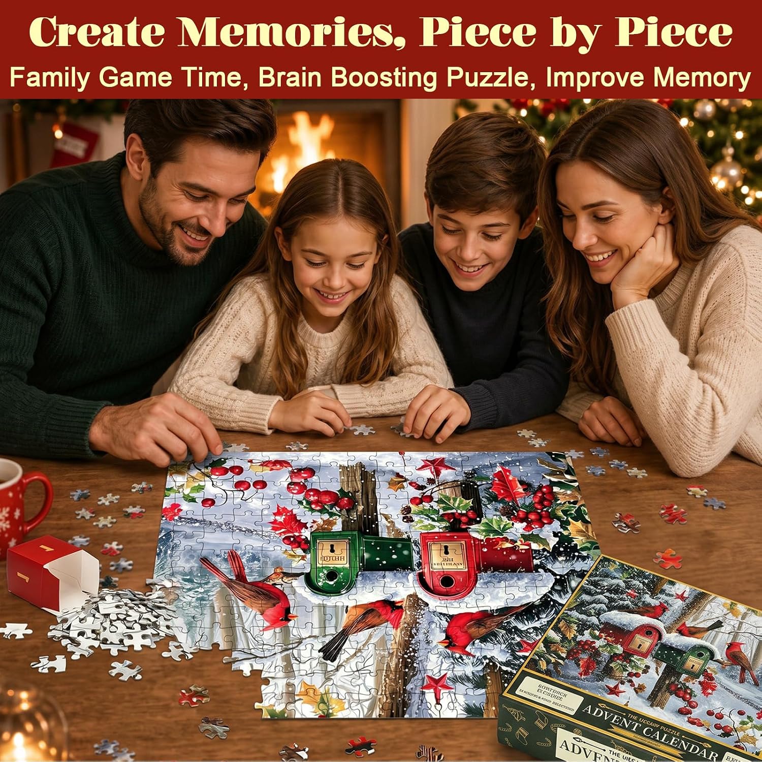 Civaner Advent Calendar Puzzle 2026 for Adult 1000 Pieces, Winter Forest image 5