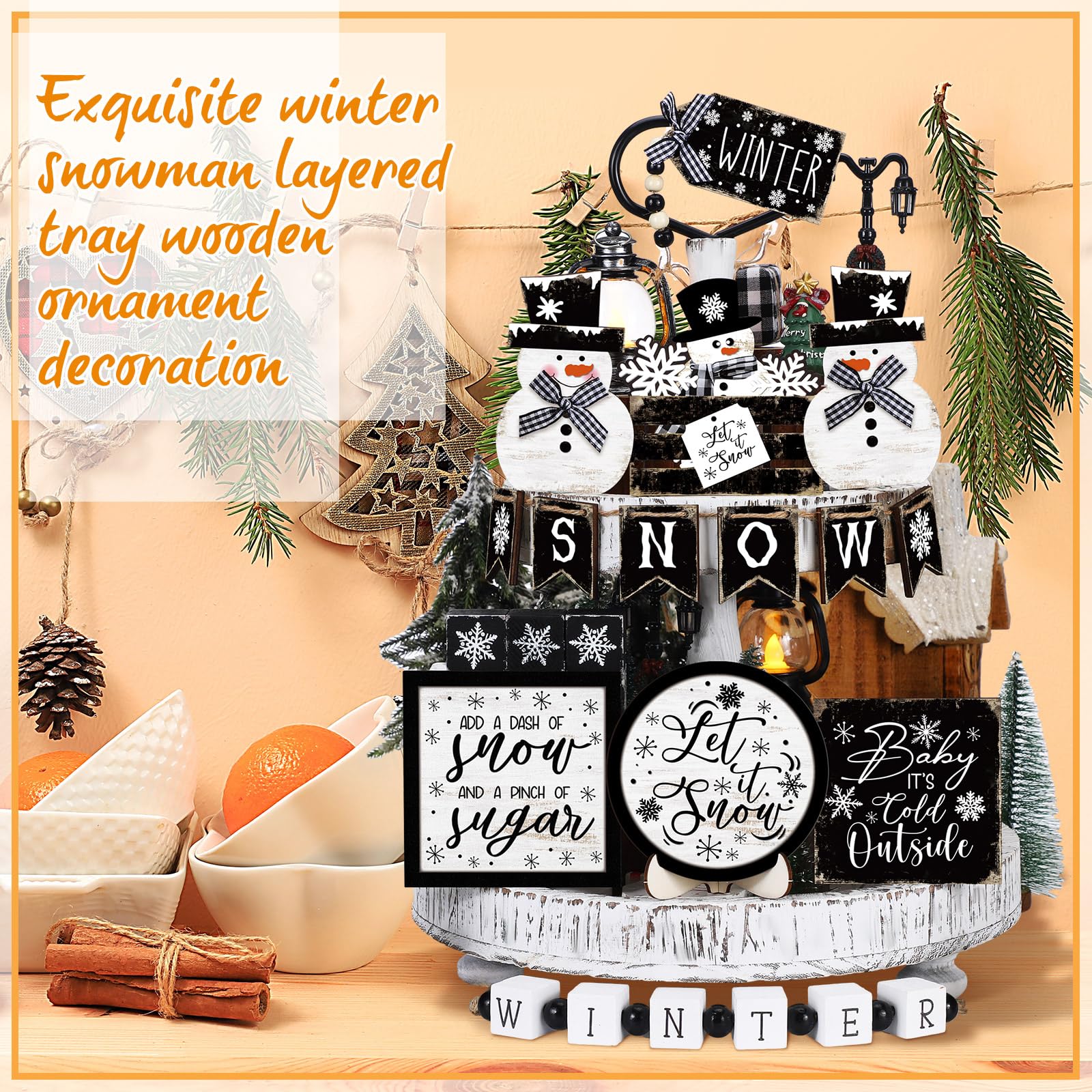 Charmed By Dragons Weihnachts-Party-Set Für 32 Personen - Dessertteller & Servietten Mit Schneemann-Design