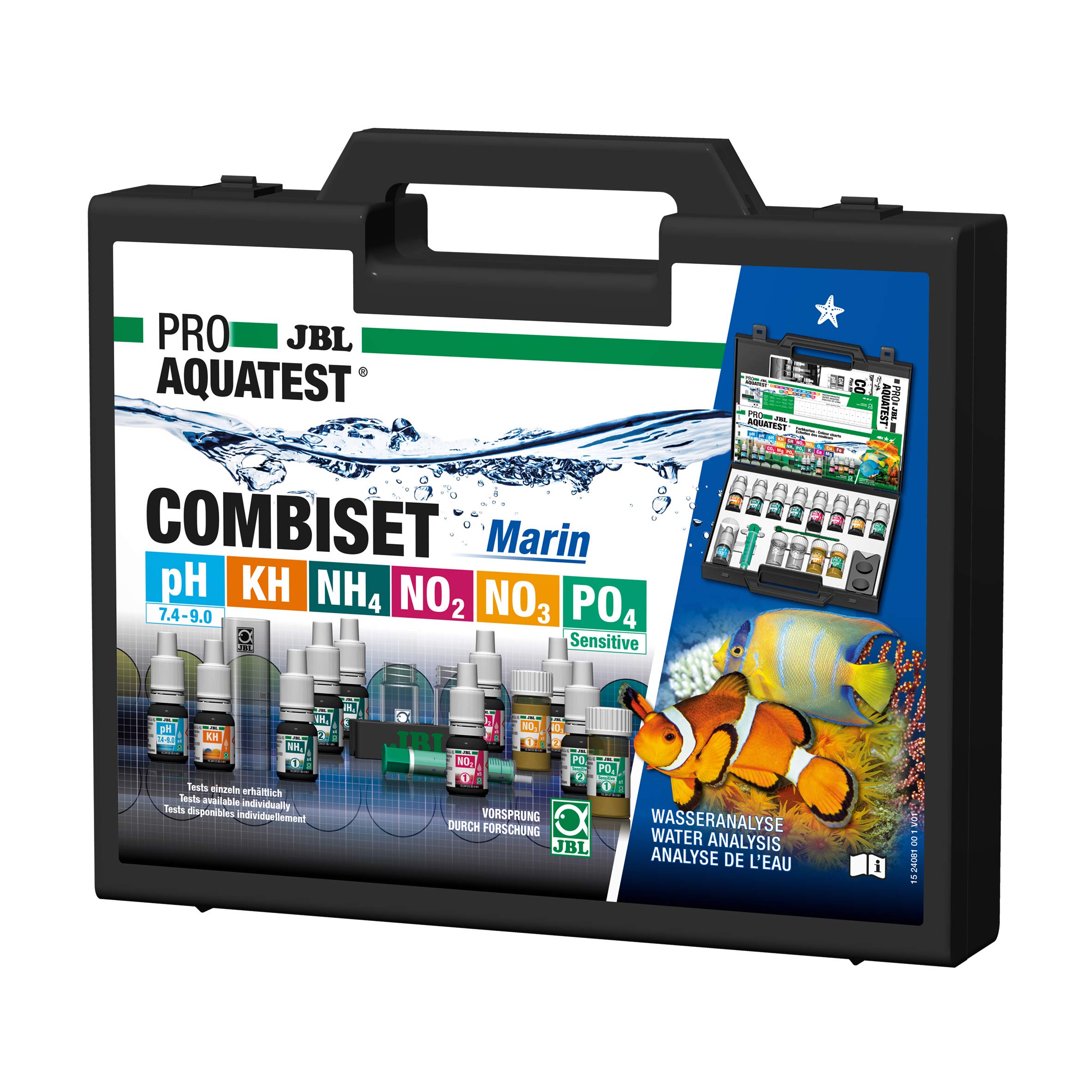 JBL Proaquatest Combi Set Marin Teste de Qualité d'Eau pour Aquariophilie