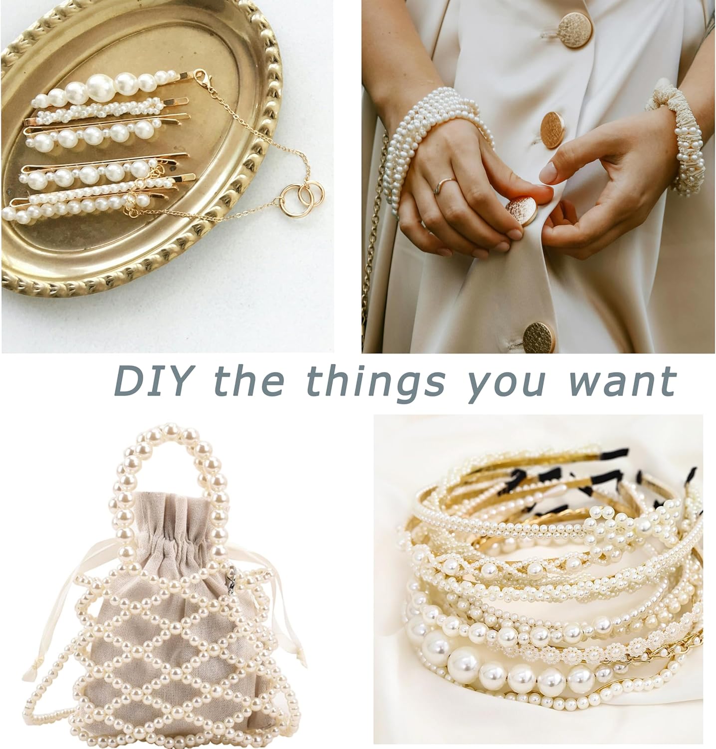 XIANNVXI Green Pearl Beads for Jewelry Making 500Pcs 8mm Green Round Pearl Beads with Hole for Crafs Bracelets Necklace Making - Image 5