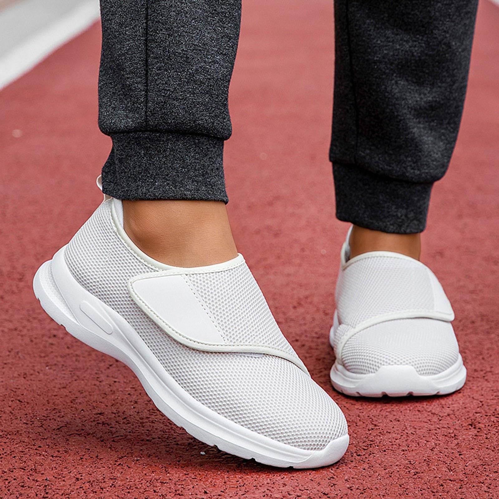 Atmungsaktive Schuhe Herren Breite Joggingschuhe Herren Modische Sportschuhe Leichtgewichts Sneaker Camping Walkingschuhe Casual Turnschuhe Einfarbige Schlupfschuhe