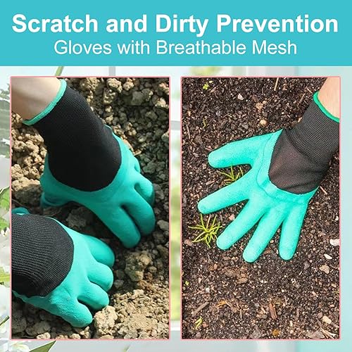 Miniatura 6 de Juego de 6 herramientas de jardín, herramientas manuales de jardinería de aleación de aluminio con bolsa de jardín, juego de herramientas