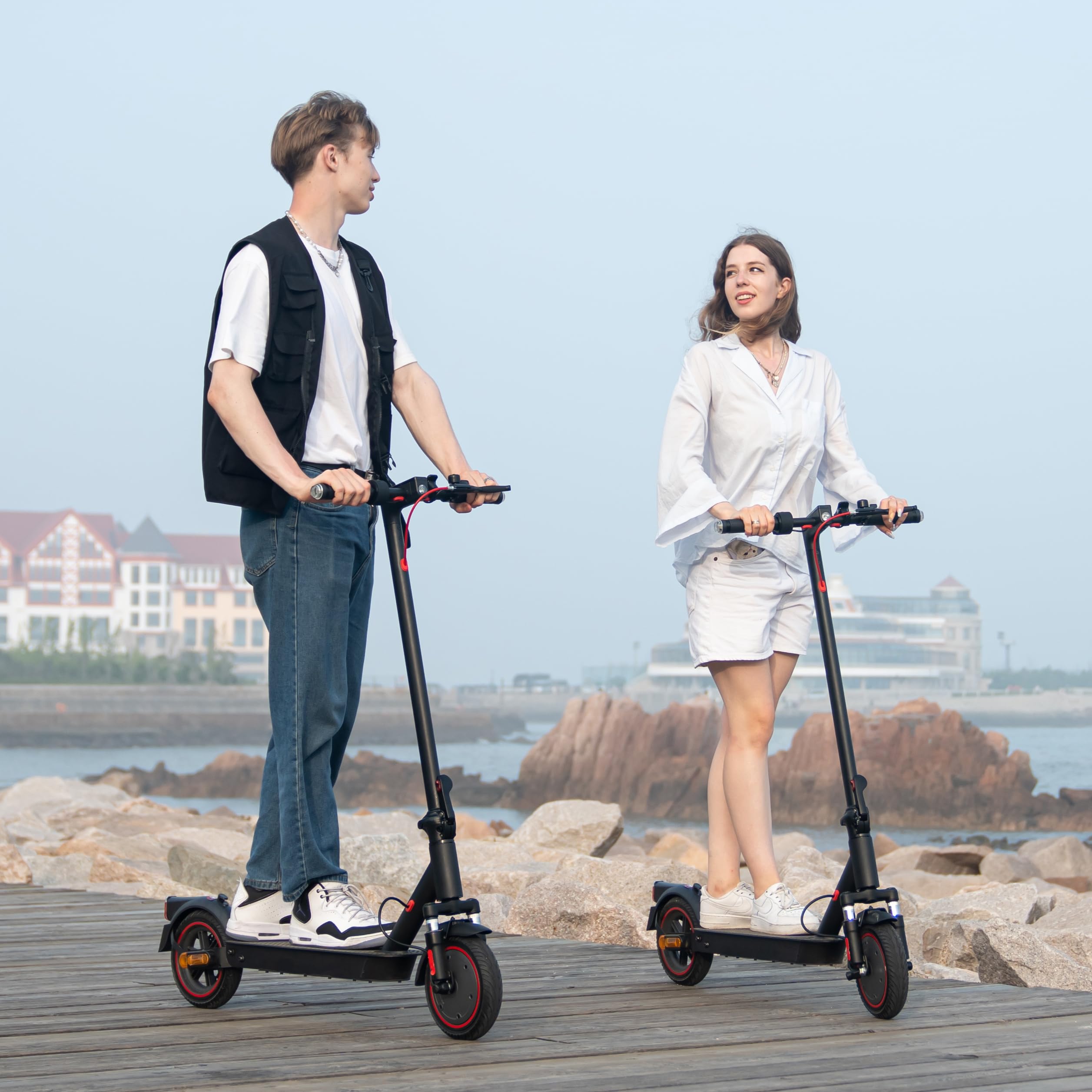 Trottinette Électrique | E-Scooter pour Adultes | Batterie 36V 7,8Ah/11,4Ah | Moteur 350W/500W | Roues 8,5"/10" | Contrôle Via Application | Amortisseurs Doubles | Tableau de Bord à LED