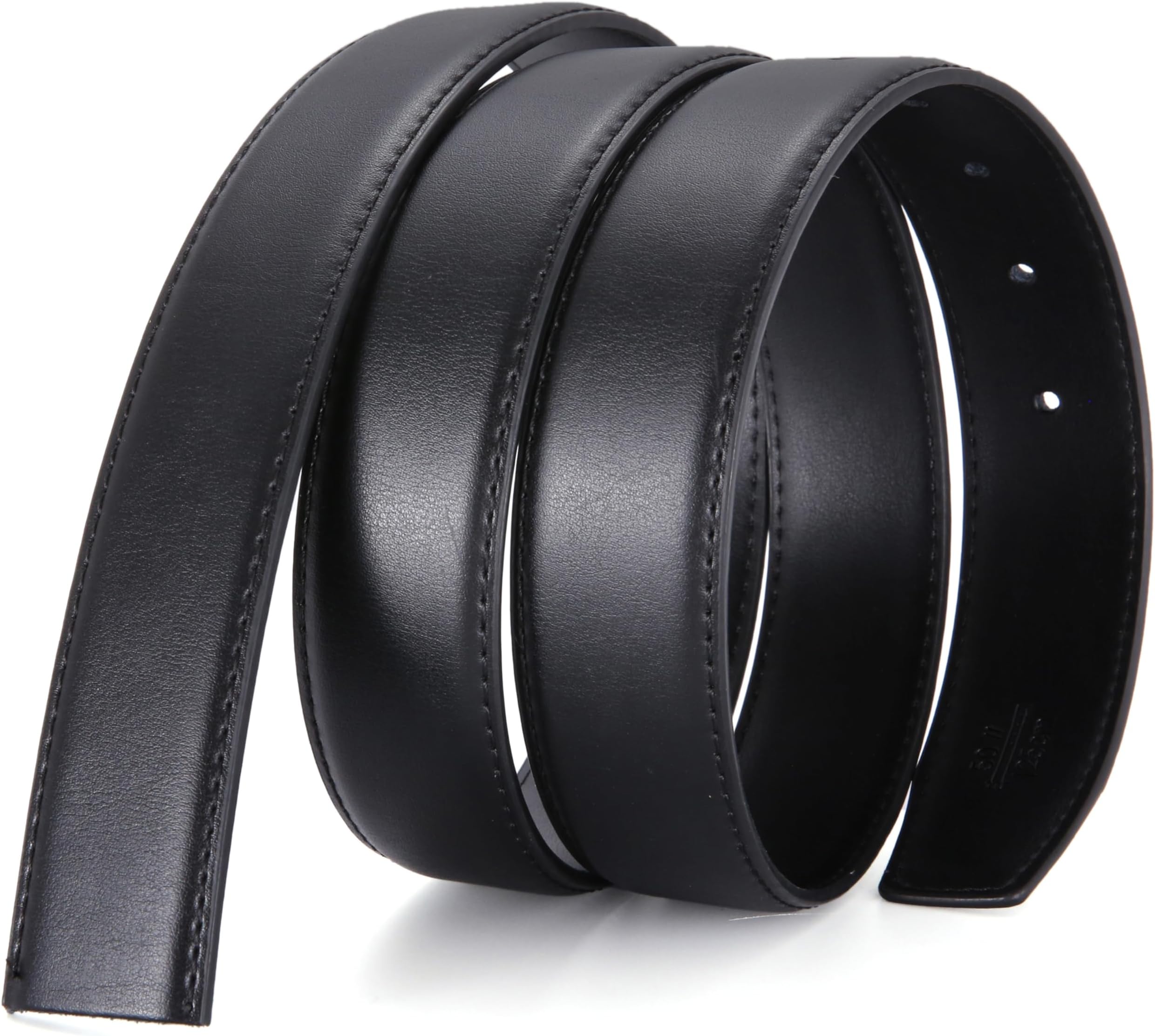 Men's Leather Hole Belt Strap Without Buckle, Strap ONLY 2.8/3.0/3.2/3.5/3.8cm（5size） wide,replacement belt…