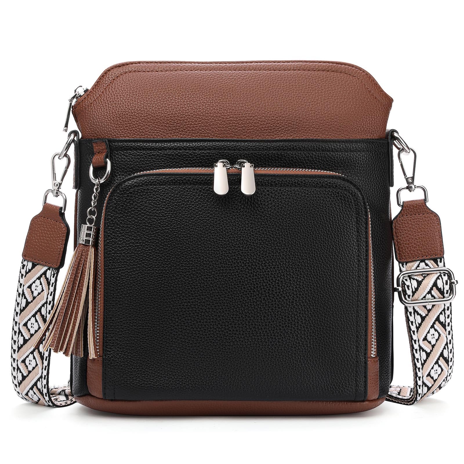 FALAN MULE Trendy Crossbody Bags for Women Soft Shoulder Leather Hobo Purses Handbags With Tassel