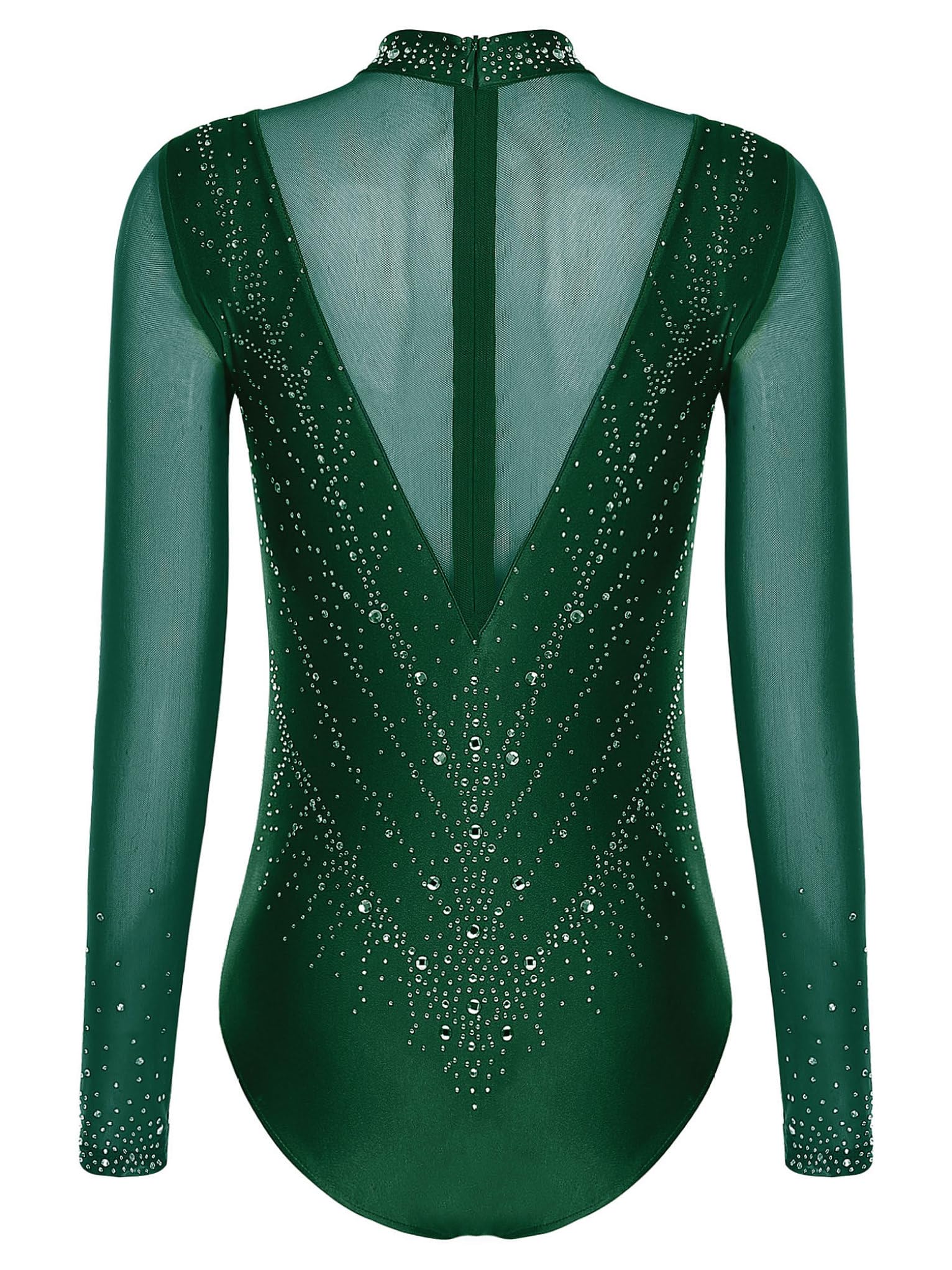 Mufeng Ragazze e Donne Balletto Body Leotard Ballet Ginnastica Ritmica Strass Body da Pattinaggio Artistico Costumi di Danza Jazz Ballo Latino Performance