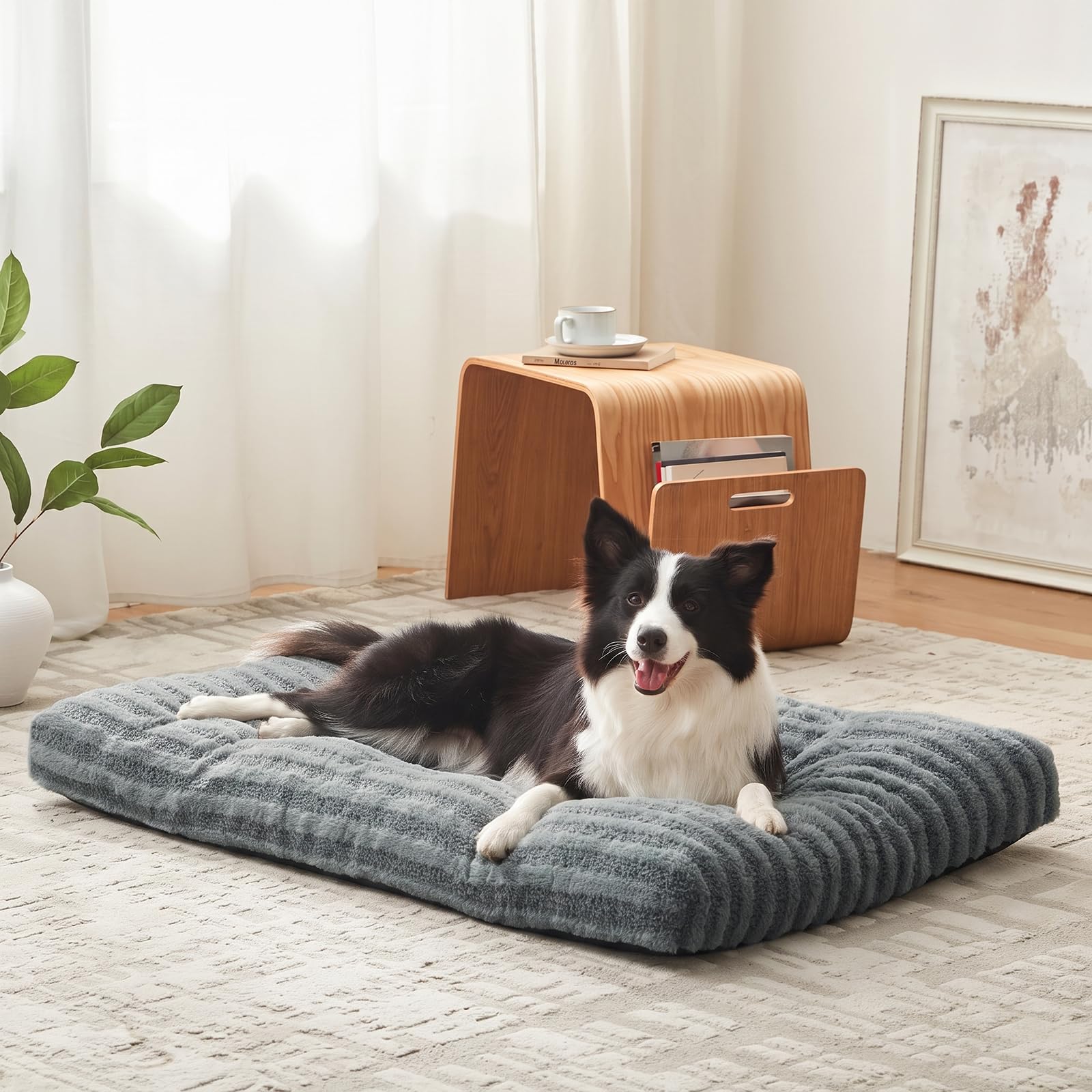 Pawk Large Dog Bed Washable — Fluffy Plush Fur Dog Mattress