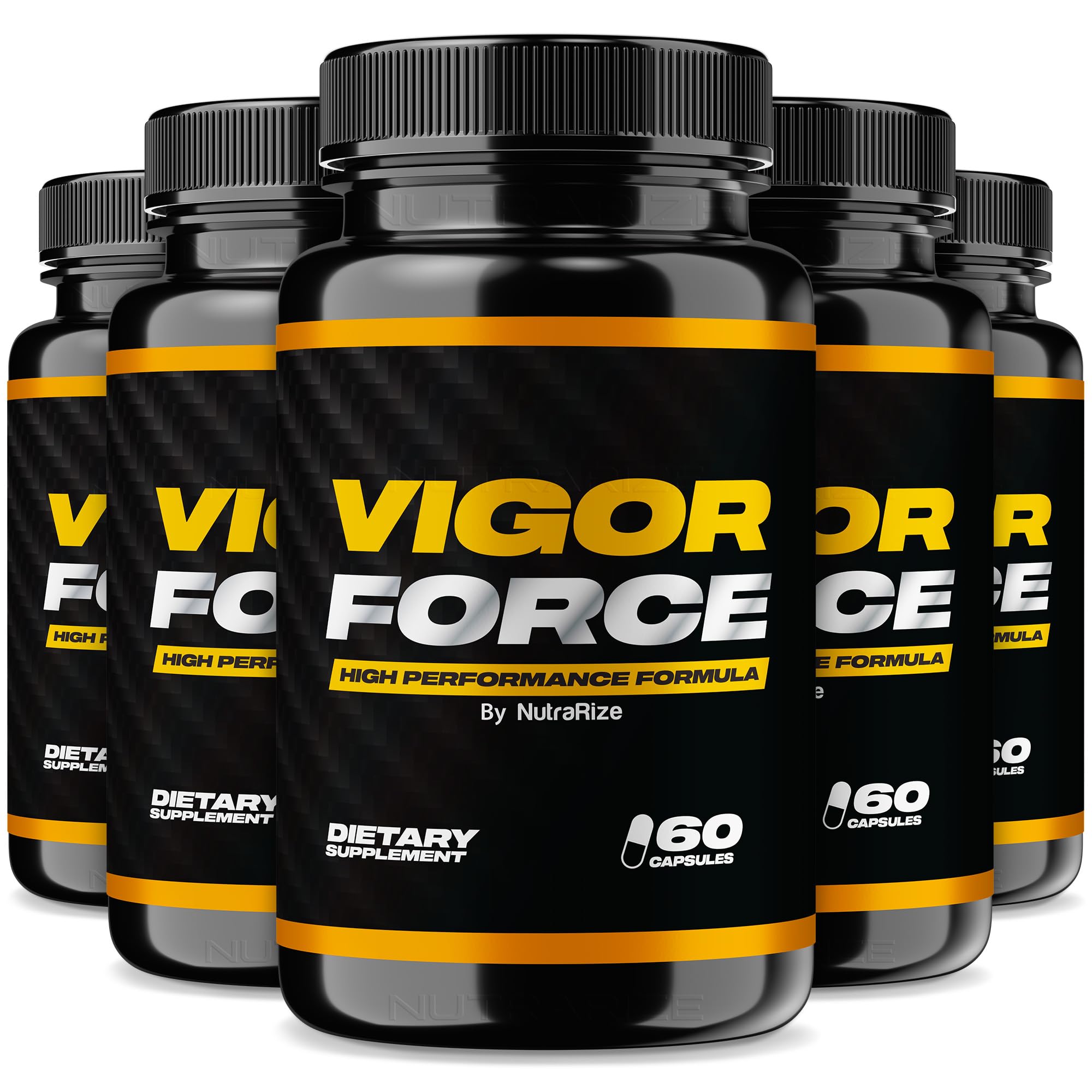 (5 Pack) Vigor Force for Men, Vigor Force High Performance Formula, Official Vigor Force Male Pills 8.50, Premium Ingredients For Maximum Effectiveness, Vigor Force Reviews VigorForced (300 Capsules)