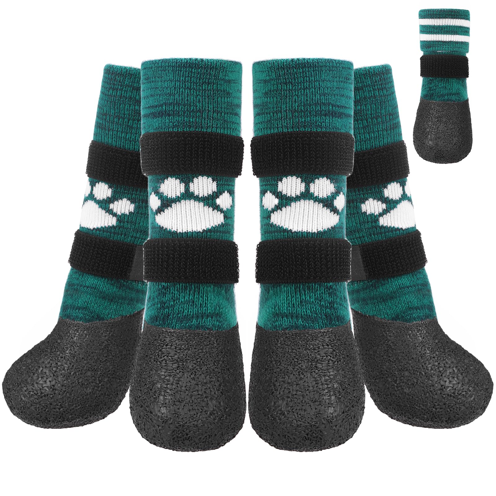 KOOLTAIL Anti Slip Dog Socks to Prevent Licking Paws for Hot/Clod Pavement, Waterproof Long Snow Dog Boots&Paw Protectors with Strap Traction Control for Hardwood Floor for Small Medium Large DogsXL — image 1