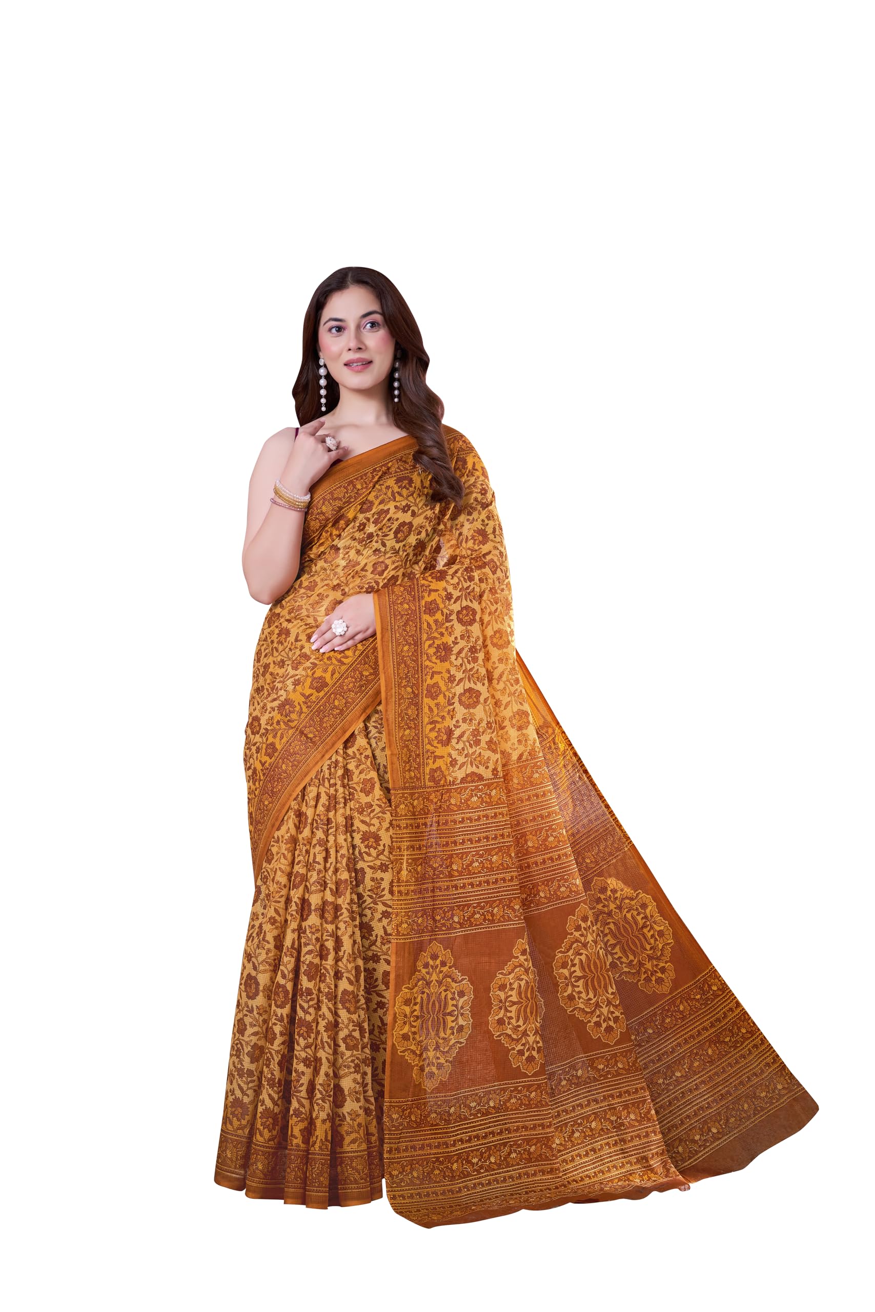 tamaira fashion Women's Floral Printed Pure Soft Cotton Moonga Saree Without Blouse Piece(2545_Munga Parent)-picture-37