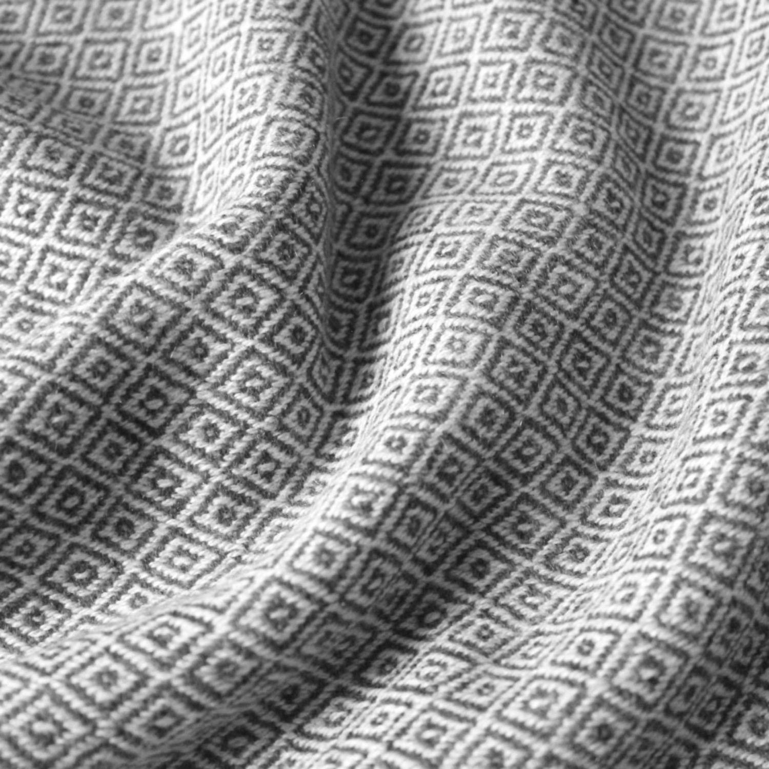 Lorenzo Cana - Luxus Kaschmirdecke, 100% Kaschmir, flauschig weiche Wohndecke,grau weiß, Decke handgewebt Sofadecke Wolldecke - 96175