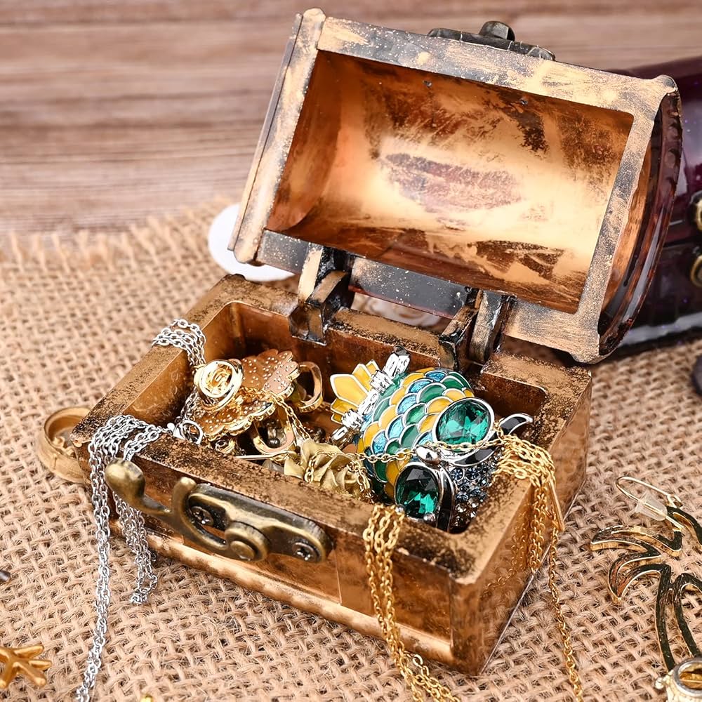 Amazon.co.jp: 宝箱 樹脂型 留め金ロック付き樹脂ボックス型