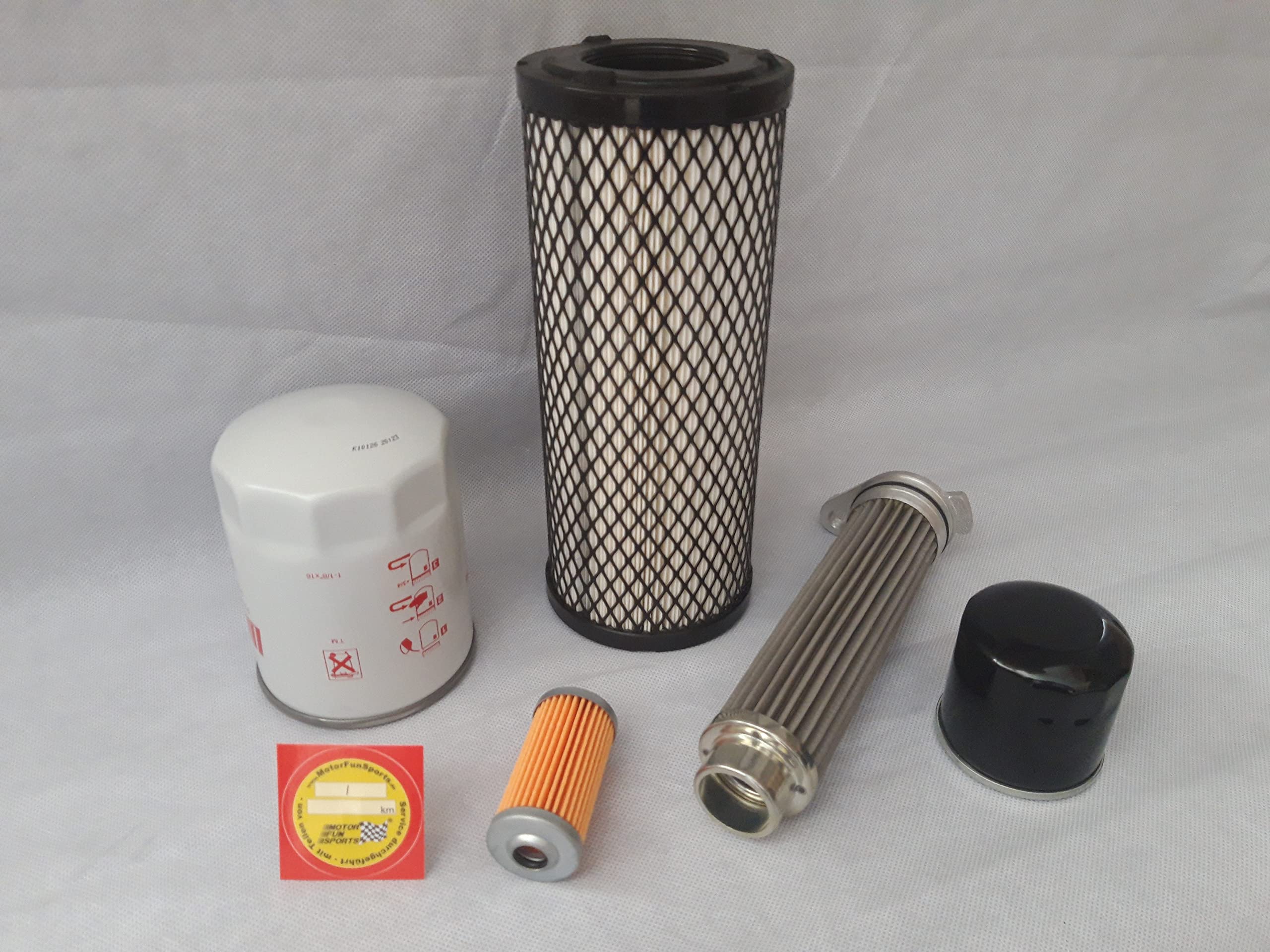 Juego de filtros (grande) compatible con Iseki TH 4330 FH con motor Iseki filtro de aceite, filtro de aire, filtro de combustible, filtro hidráulico