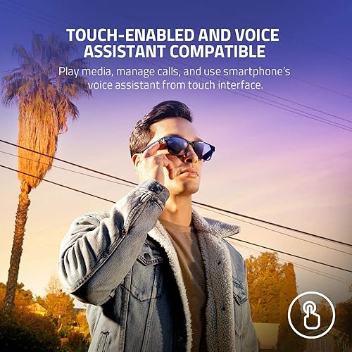 Miniatura 5 de Razer Anzu - Lentes inteligentes filtro de luz azul y lentes de sol polarizadas - Audio de baja latencia - Micrófono y altavoces integrados -