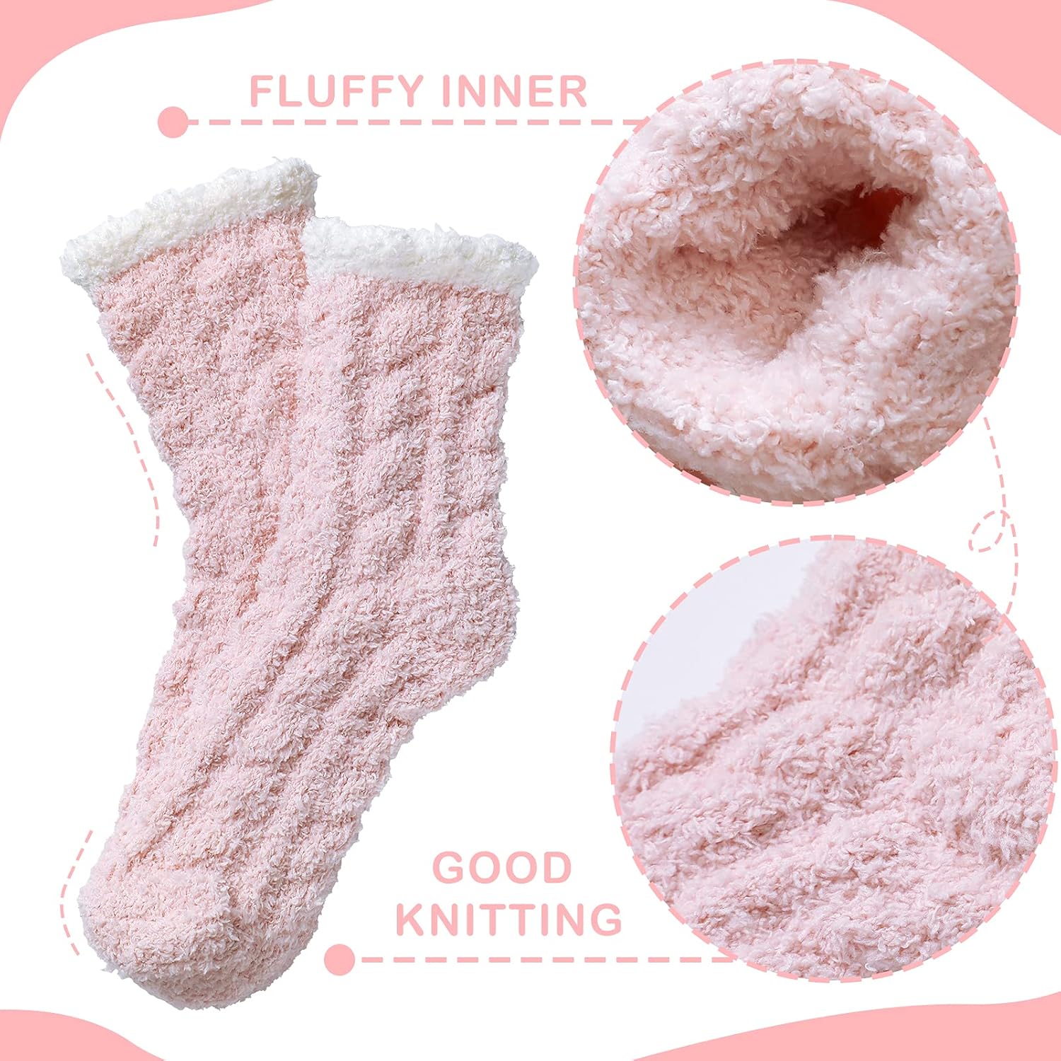 Fuzzy Socks for Women - Womens Fuzzy Sock Fluffy Cozy Warm Sock for Women Soft Comfy Sleeping Slipper Socks - Image 2