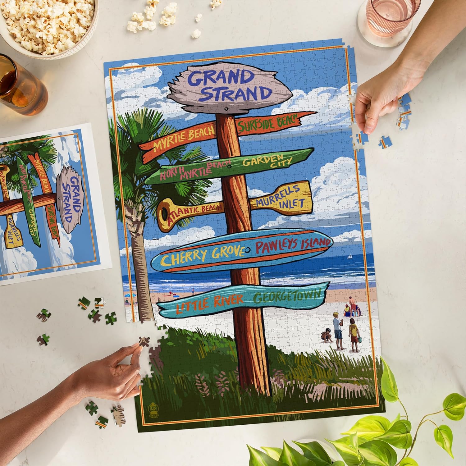 Grand Strand, South Carolina, Destinations Sign (1000 Piece Puzzle, Challenging Jigsaw Puzzle for Adults, Made in USA)