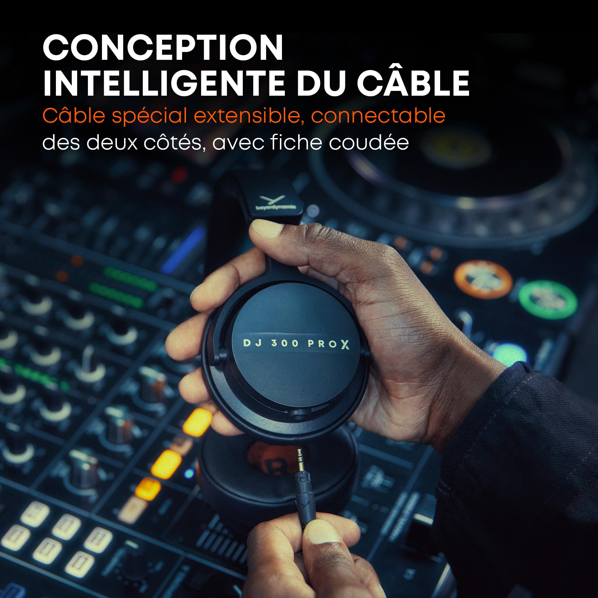 beyerdynamic DJ 300 Pro X Casque DJ Professionnel 2 en 1, Changement Supra-auriculaire/sur-auriculaire comme Fonction de Style et d'utilisation Flexible pour Les DJ Professionnels