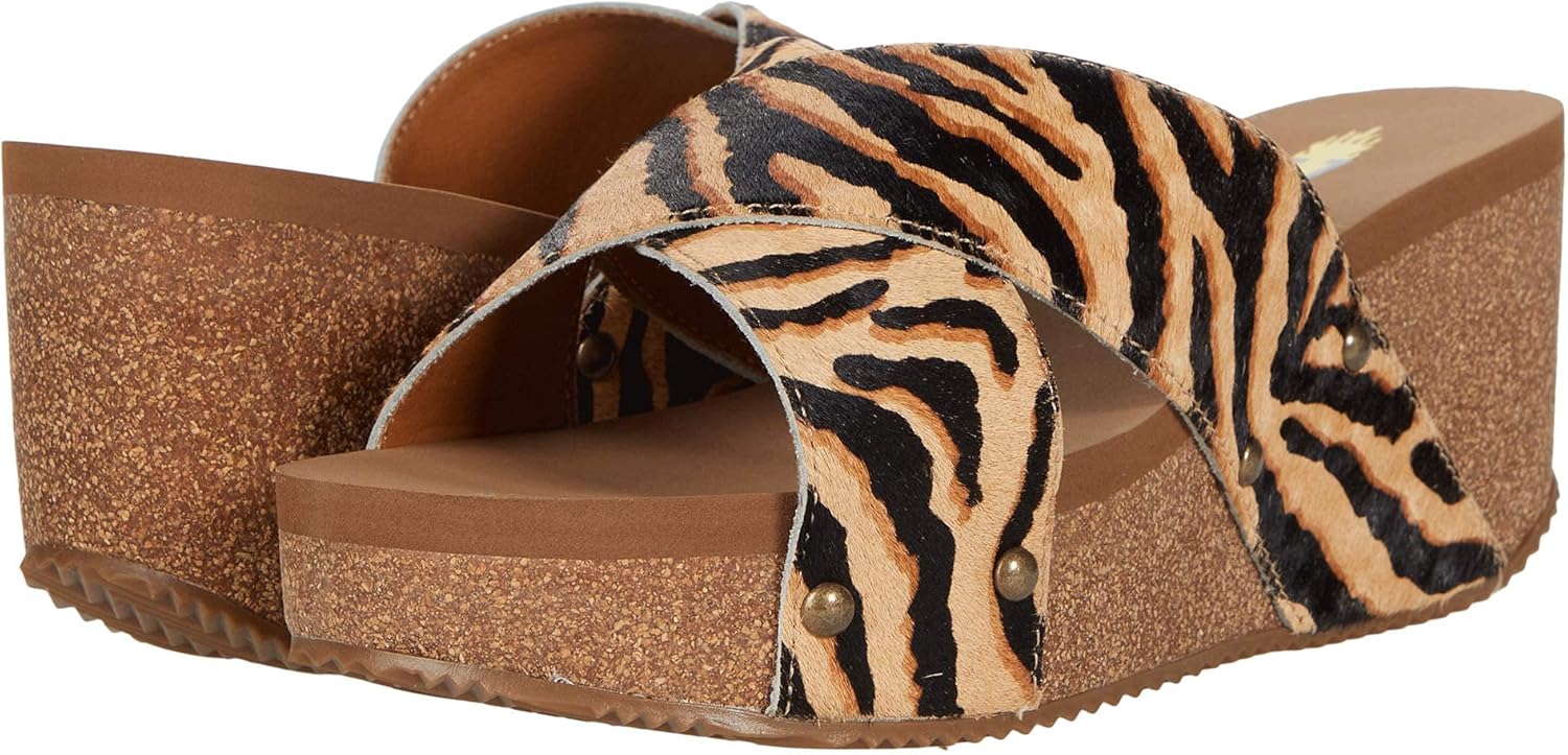 VOLATILE Women's Riverside - Crisscross Wedge Slide Sandal