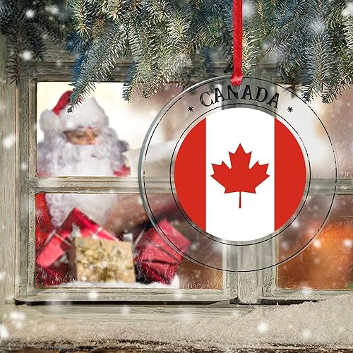 Vista 133 de Bandera de Curazao - Adorno para árbol de Navidad, bandera nacional, decoración de árbol de Navidad de Curazao, recuerdo acrílico, adorno colgante