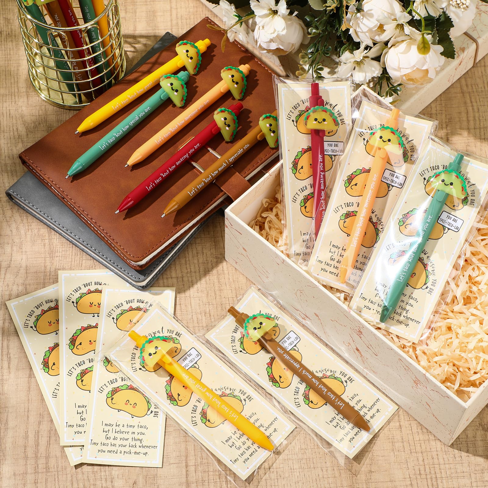 Sayglossy Juego de 20 bolígrafos de resina motivacional luminosos con marcador inspirador, regalo positivo para compañeros de trabajo, profesores, fin de año escolar, recuerdos de fiesta
