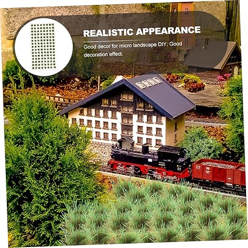 Miniatura 3 de Yardwe 1 caja de accesorios de flores de hierba en miniatura, decoración de tren, accesorios verdes, modelo de hierba ferroviaria, césped