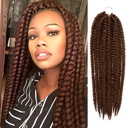 Miniatura 12 de AU-THEN-TIC Jumbo Senegalese Twist Crochet Hair, 12 pulgadas, paquete de 6, extensiones sintéticas para estilos Habana y Mambo Twist, (azul)