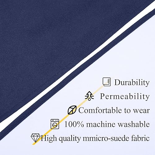 Miniatura 3 de Tarpop Bufanda para adultos, lavable y reutilizable, protector de ropa de comedor, babero para adultos mayores, hombres y mujeres