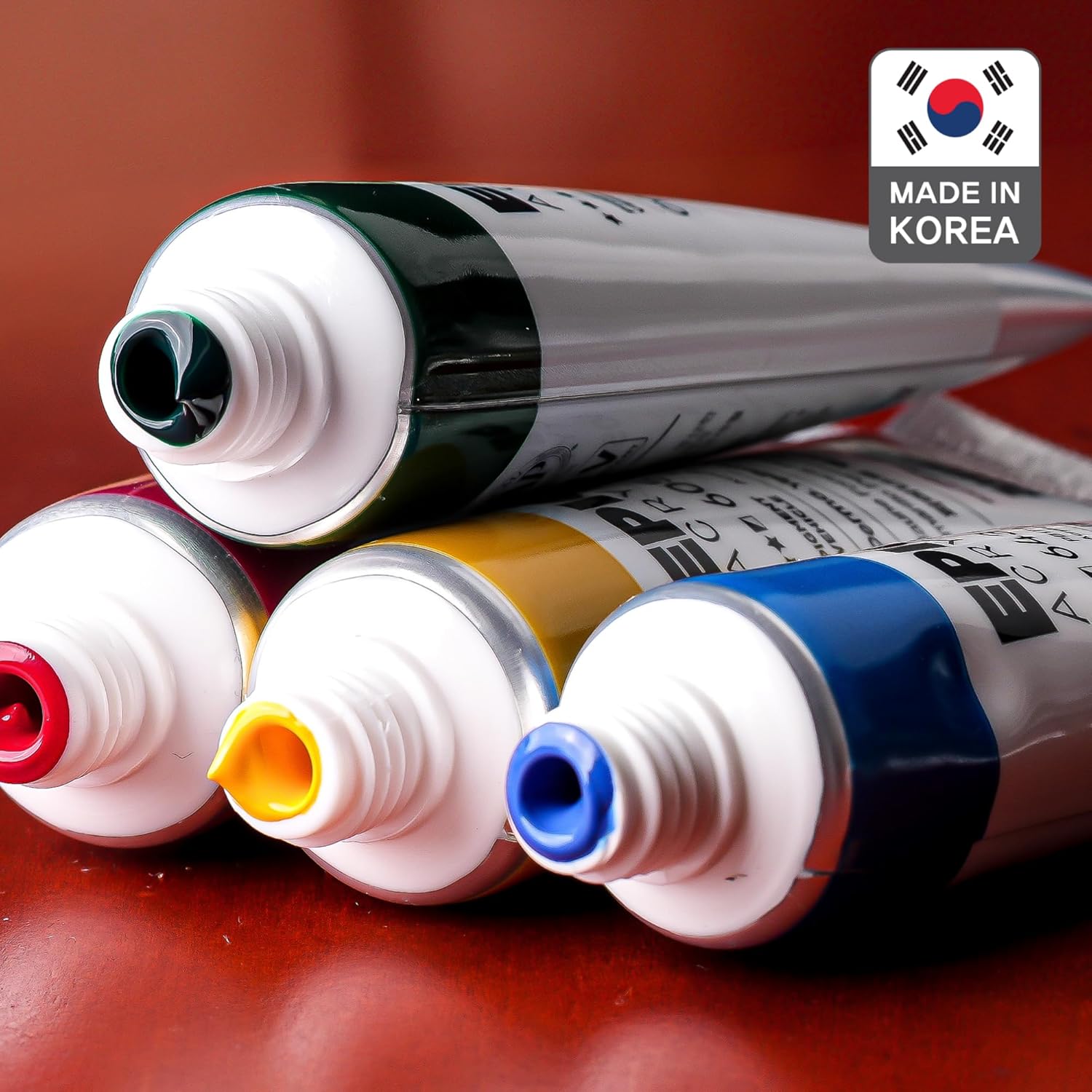 Acrylic Paint Set – 12 Colors, Made in Korea, UV Protected, Premium Quality, High-Purity Acrylic Emulsion, Non-Toxic, AP Certified, ASTM D4236