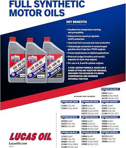 Miniatura 3 de Lucas Aceite 10050 SAE 10W-30 Aceite de motor sintético - Botella de 1 cuarto de galón