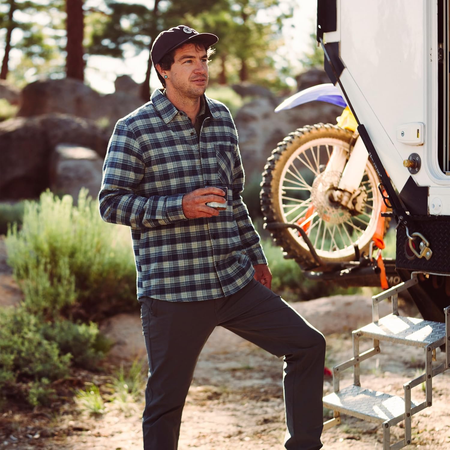 Roark Crossroads Men’s Flannel Shirt – Midweight Organic Cotton Button-Up, Classic Fit Layer for Travel and Everyday Wear - Image 3