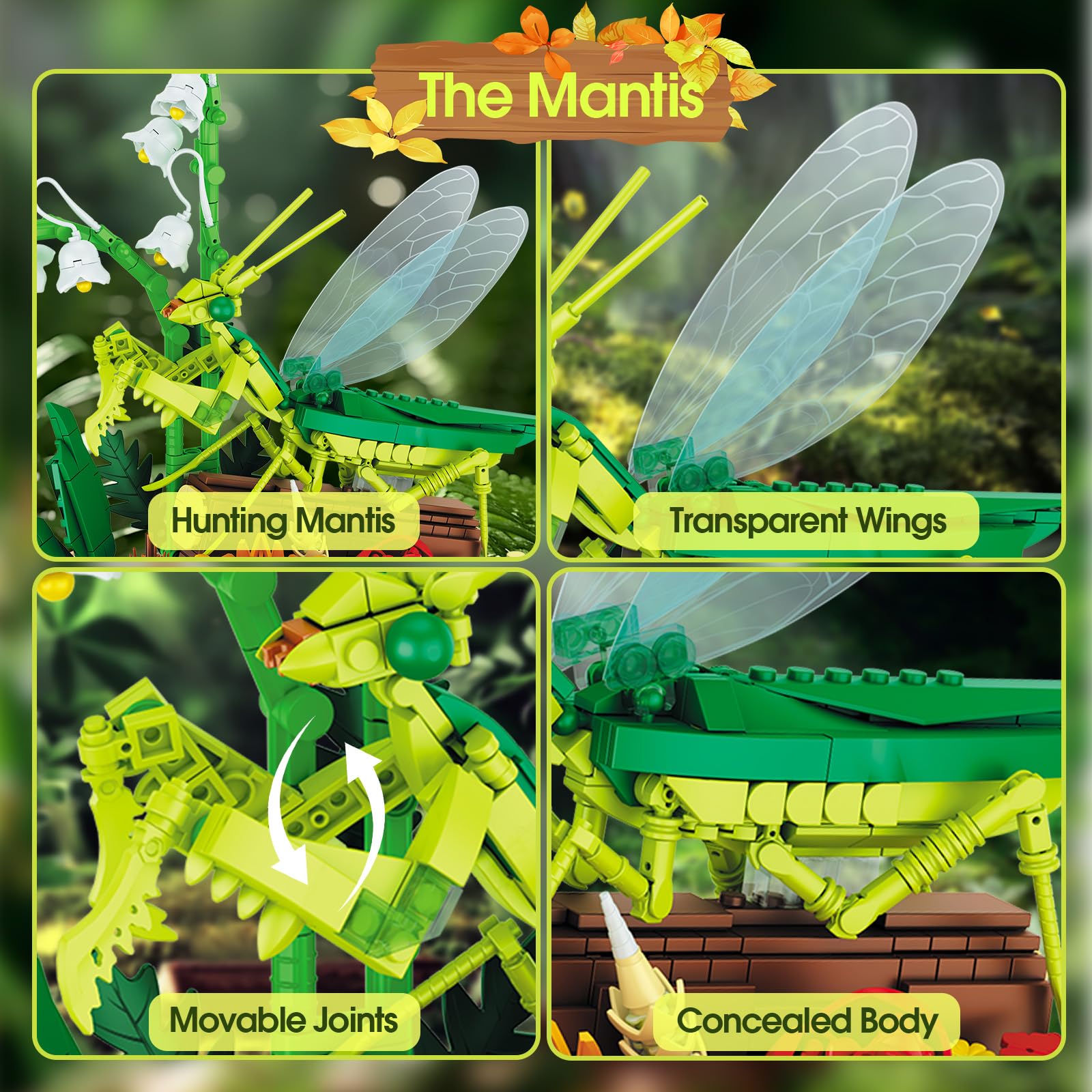 Amazon.co.jp: マンティス 組み立てキット フラワーベース付き LEGO