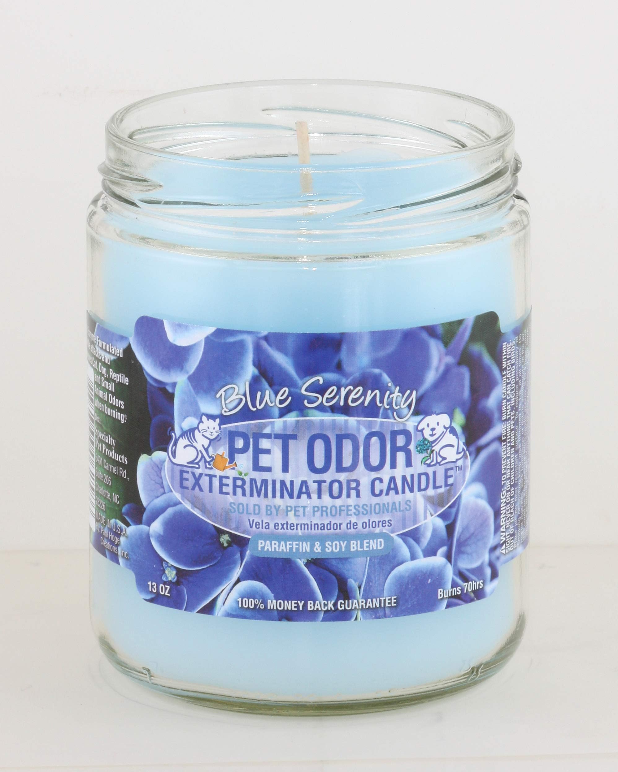 Pet Odor Exterminator Specialty Pet Products Candle, Blue