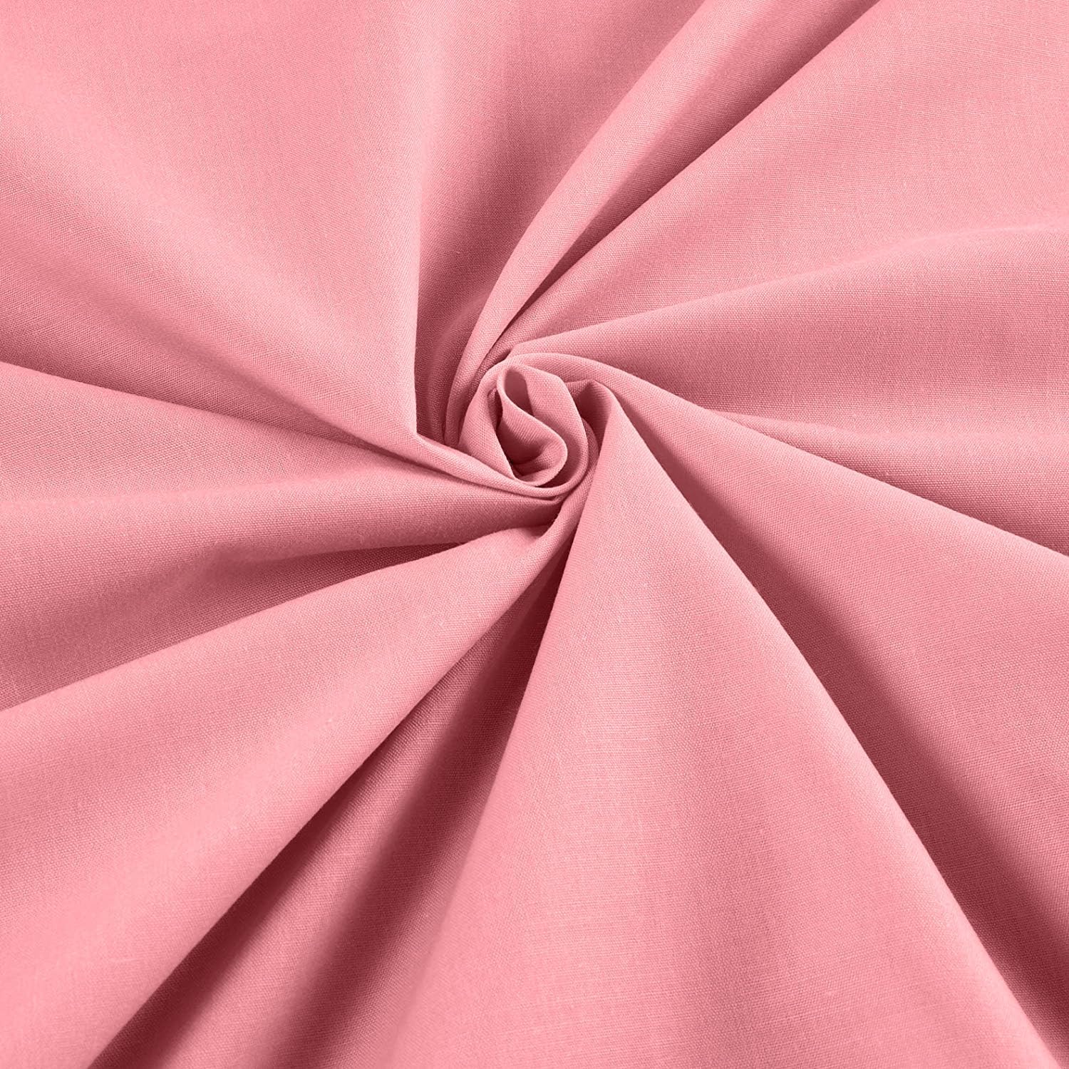 New Creations Fabric & Foam Inc, 58/60" Wide Premium Light Weight Poly Cotton Blend Broadcloth Fabric, Good to Make Face Mask Fabric (White, 5 Yards)