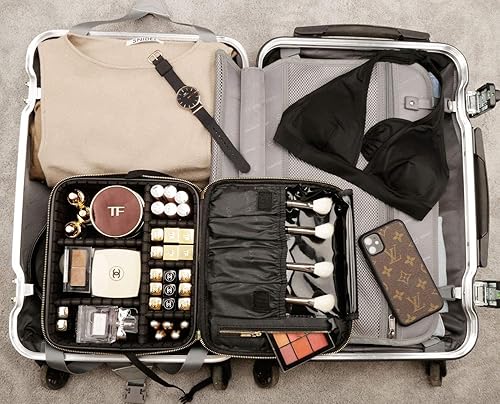 Miniatura 7 de ROWNYEON Bolsa de maquillaje, Negro-S