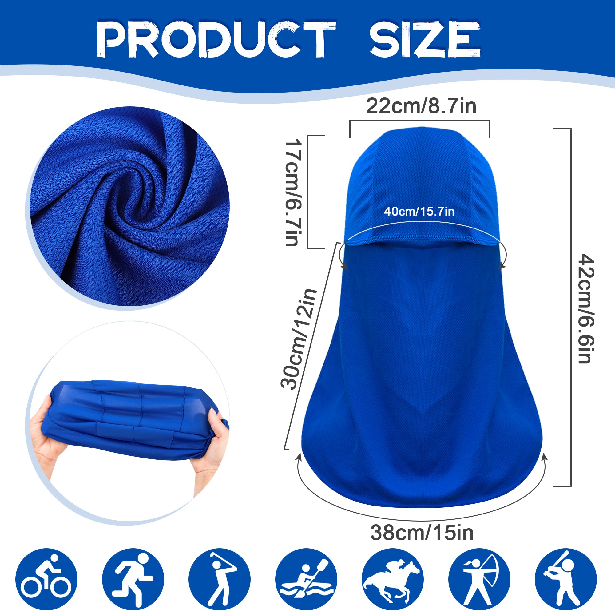 Forros de Casco Gorro de Absorber Sudor Bandana Ciclismo Hombre con Solapa de Cuello para Equitación al Aire Libre 3 Piezas