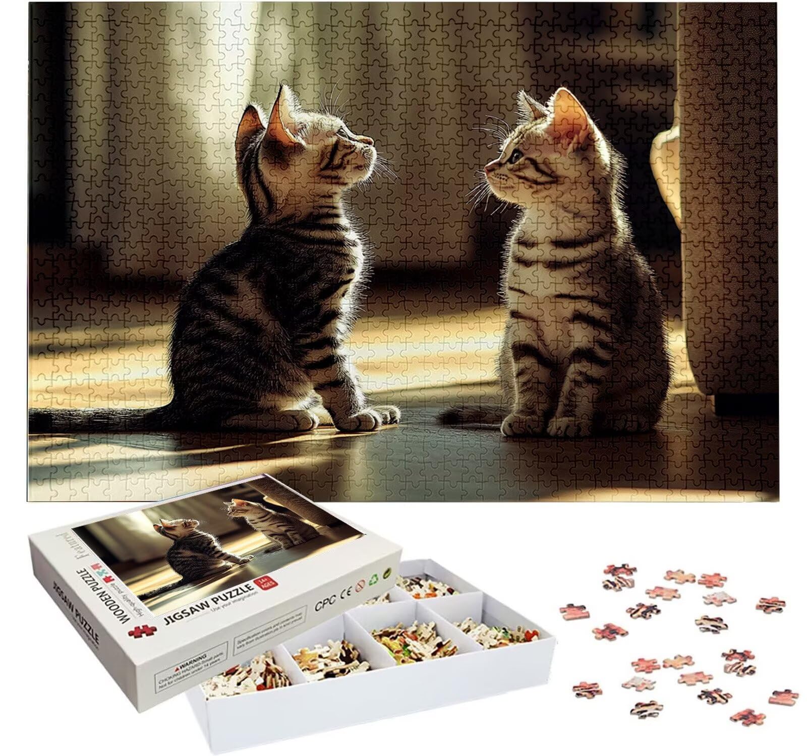 Puzzle Personalizado con Foto, Personalizada Rompecabezas Personalizado Diseña tu Logo Foto o Texto, Personalizado Navidad Halloween San Valentín Parejas Niños Familia Amigos h-4037
