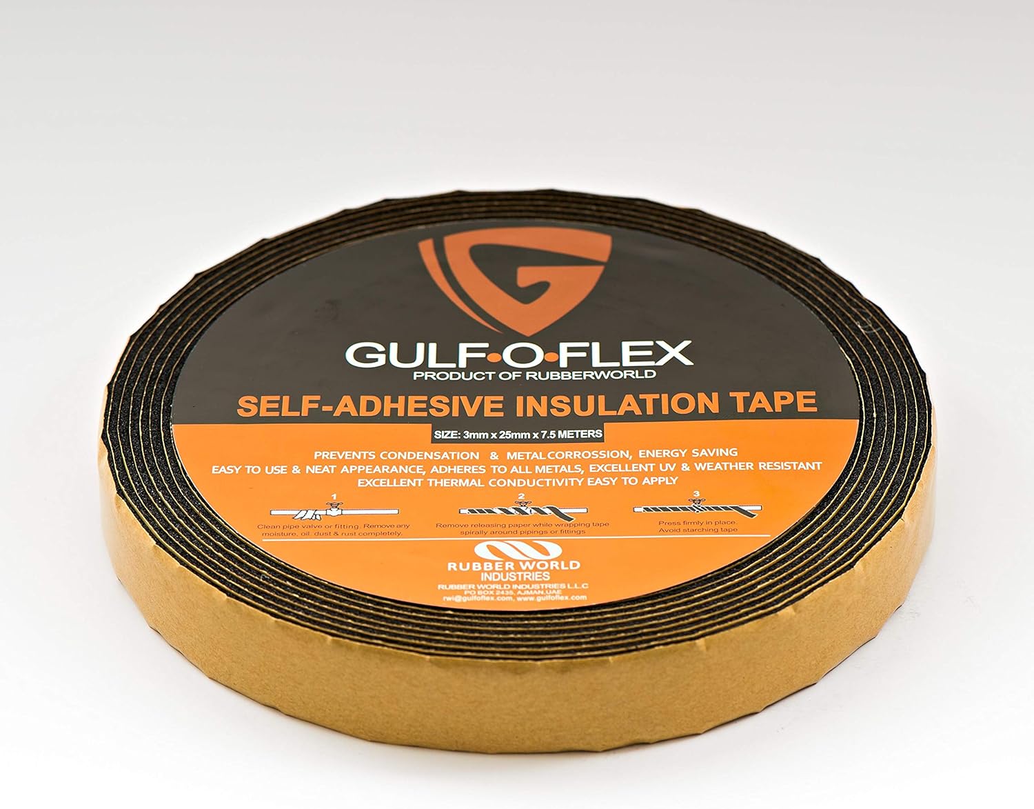 GulfOFlex Foam Tape 1 inch x 7.5mtr NBR (4pcs/pack) Buy Online at