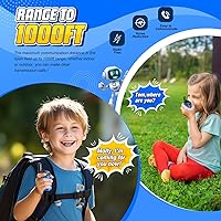 Vista 2 de Walkie Talkies de juguete para niños: comedyfun Mini Robots Walkie Talkies paquete de 2 regalos de Navidad y cumpleaños para niños de 3, 4, 5, 6, 7