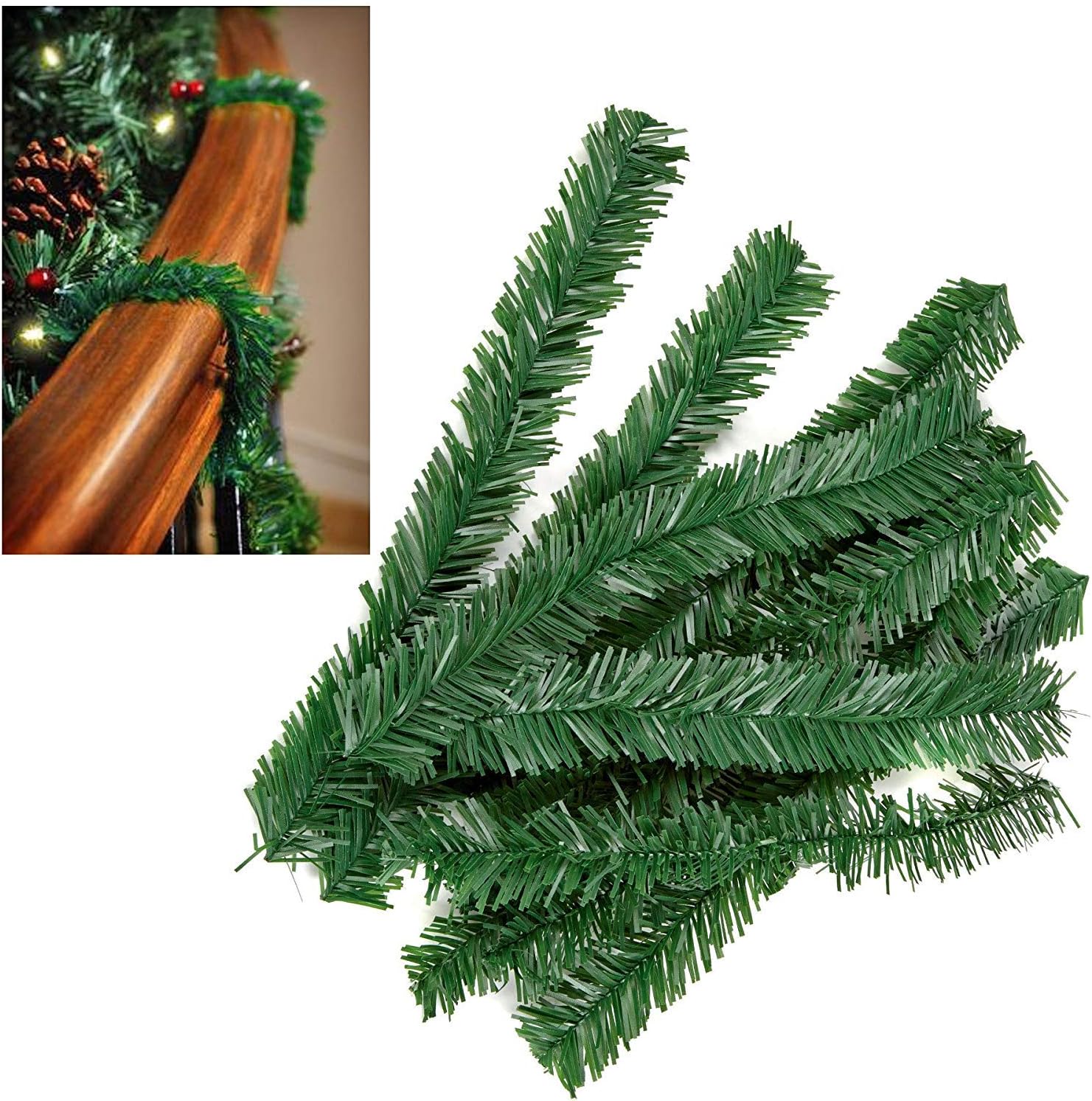 10 Pack Artificial Tree Christmas Garland Wire Ties - Green