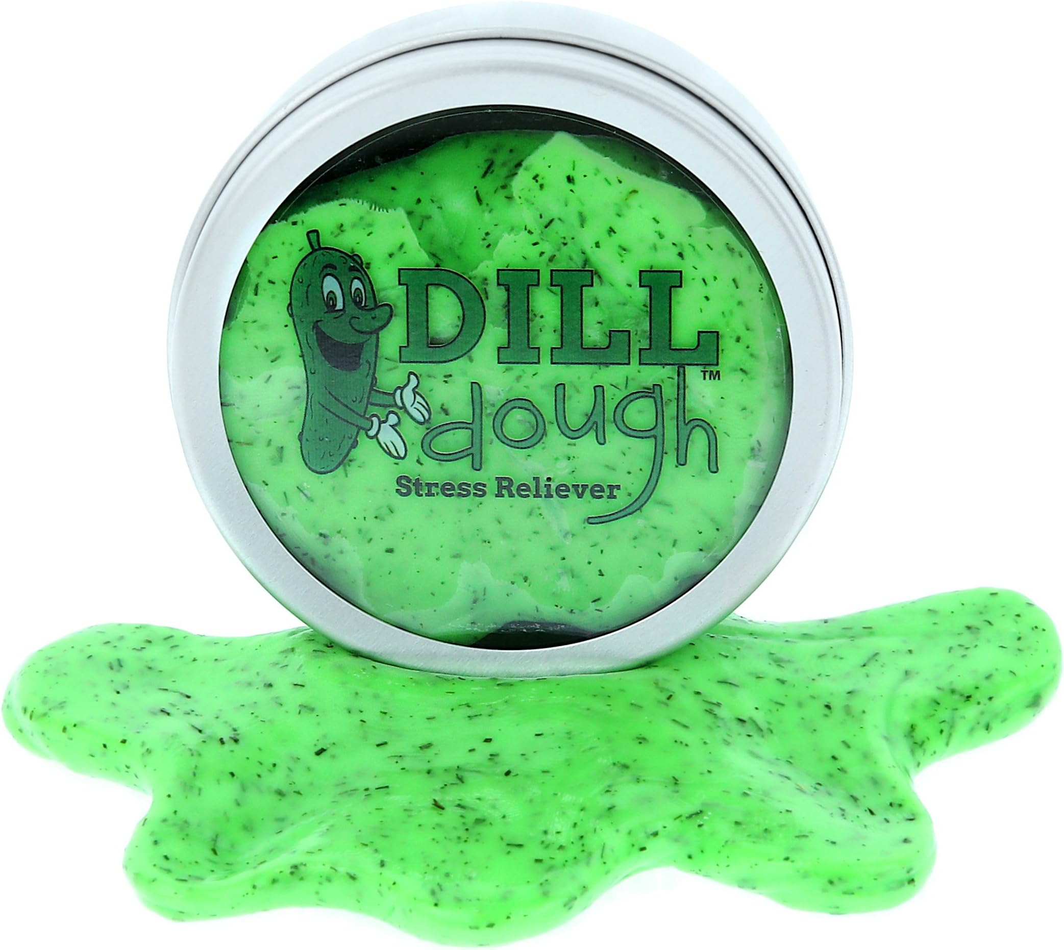 Gears Out Dill Dough Stress Reliever Putty - Stress Relief Toys for Girlfriends Funny Pickle Gifts Stocking Stuffers for Adults Stocking Stuffers for Women Dill Scented Stress Putty Weird