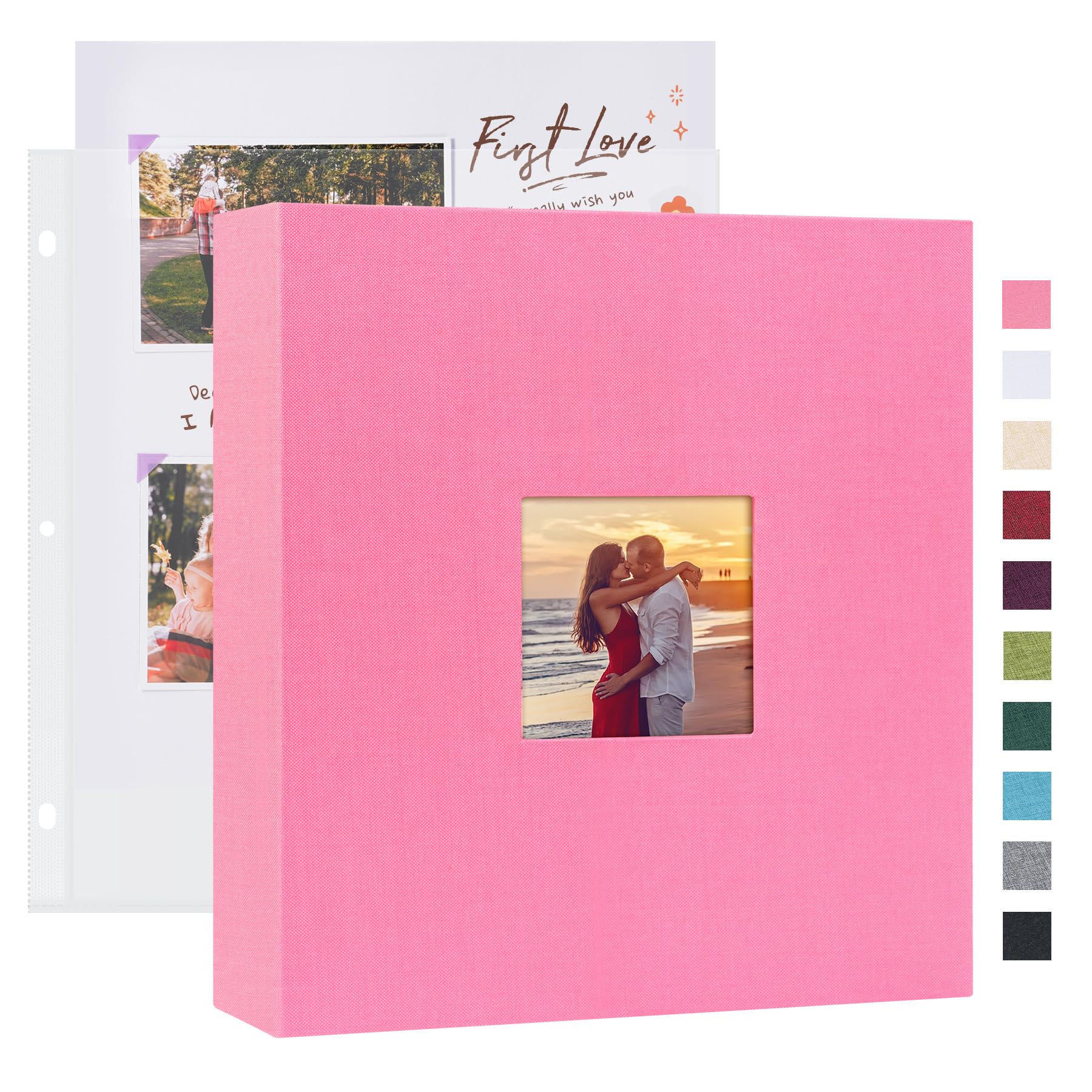 Pink Scrapbook Album - 80 Pages, 3 Ring Binder -1