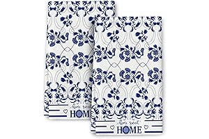 Blue Kitchen Towels Decorative Set of 2 Hand Towels for Any Occasion