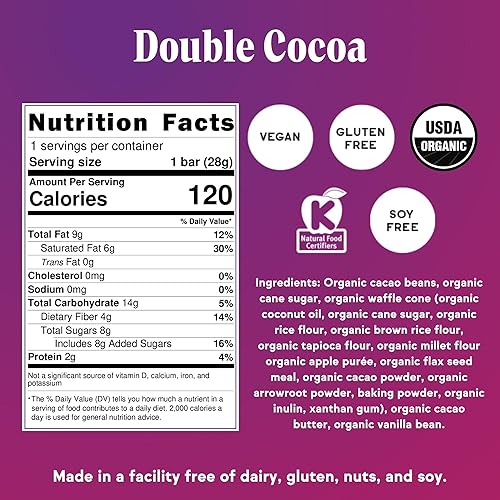 Vista 19 de Raaka Barra de cono de gofres de chocolate, juego de cono de gofre en chocolate negro Chocolate negro gourmet de grano a barra Orgánico, vegano