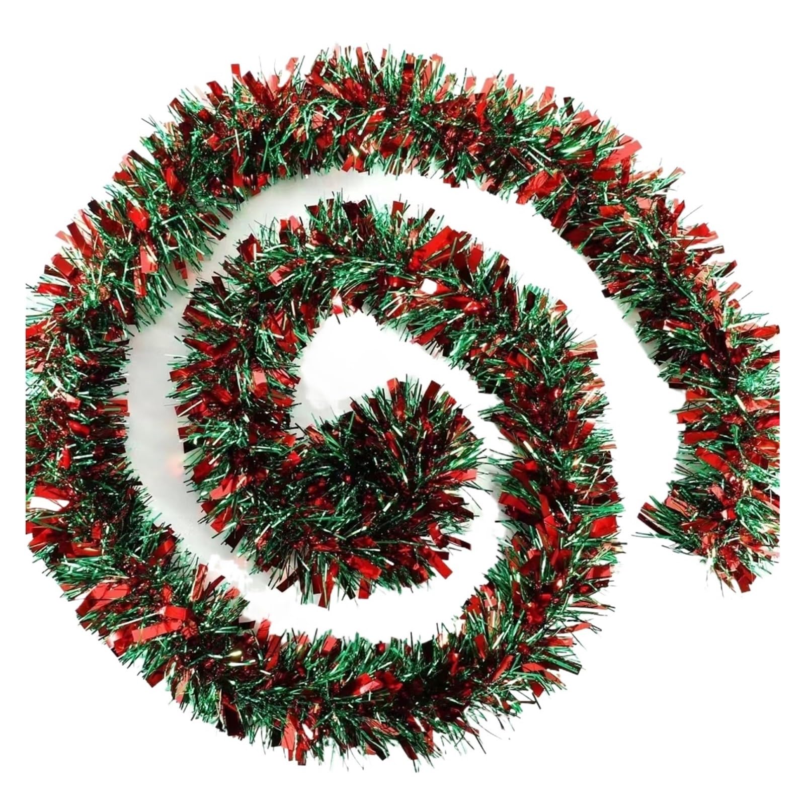Decoración De Ventana Guirnalda Navideña De Oropel Metálico Brillante 6 Piezas For Colgar Pared Y Adornos Navideños