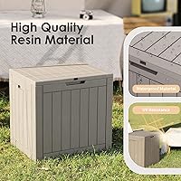 Vista 2 de DRATO Cajas de terraza, caja de almacenamiento al aire libre de 30 galones para cojín de patio, herramientas de jardín, impermeable y resistente a