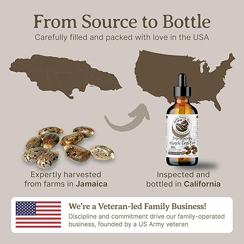 Miniatura 6 de Bella Terra Oils Aceite de ricino negro puro para cabello y piel  1 galón, fortificante e hidratante, brillo, hidrata