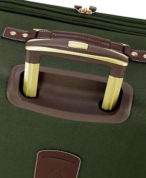 London Fog Nottingham 4 Piece Softside Luggage Set (USB, 20, 25 & 29), Olive Chestnut
