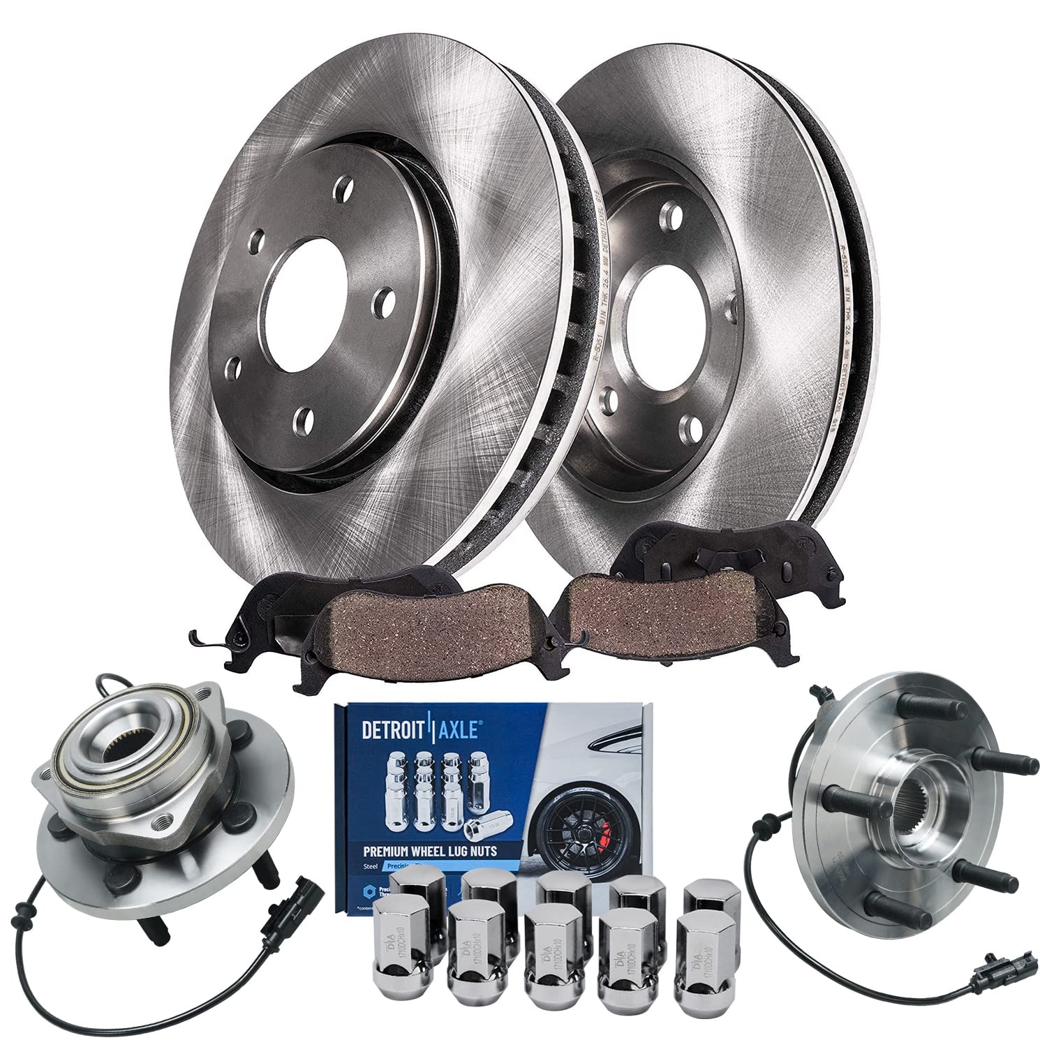 Detroit Axle - Front Brake Kit for 2007-2009 Dodge Durango Chrysler Aspen